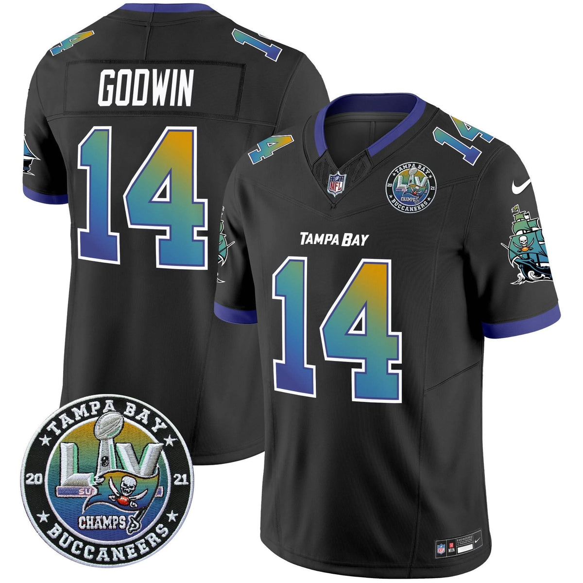 TB Tampa City Super Bowl LIV Patch Vapor Limited Jersey