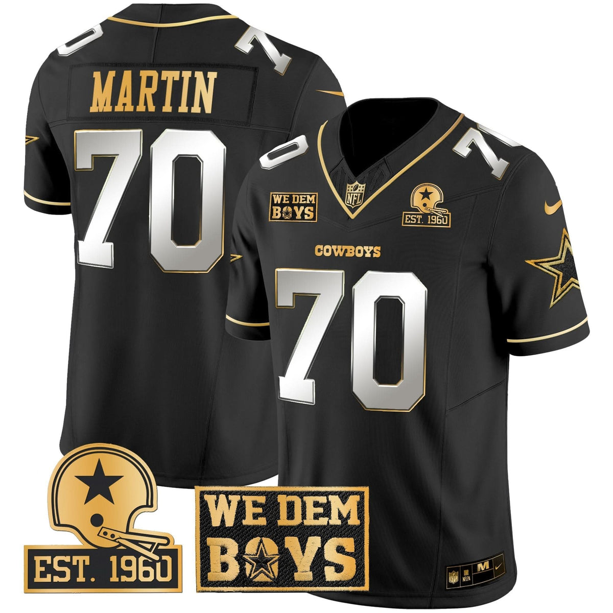 DAL Est. 1960 & We Dem Boyz Patch Gold Vapor Limited Jersey