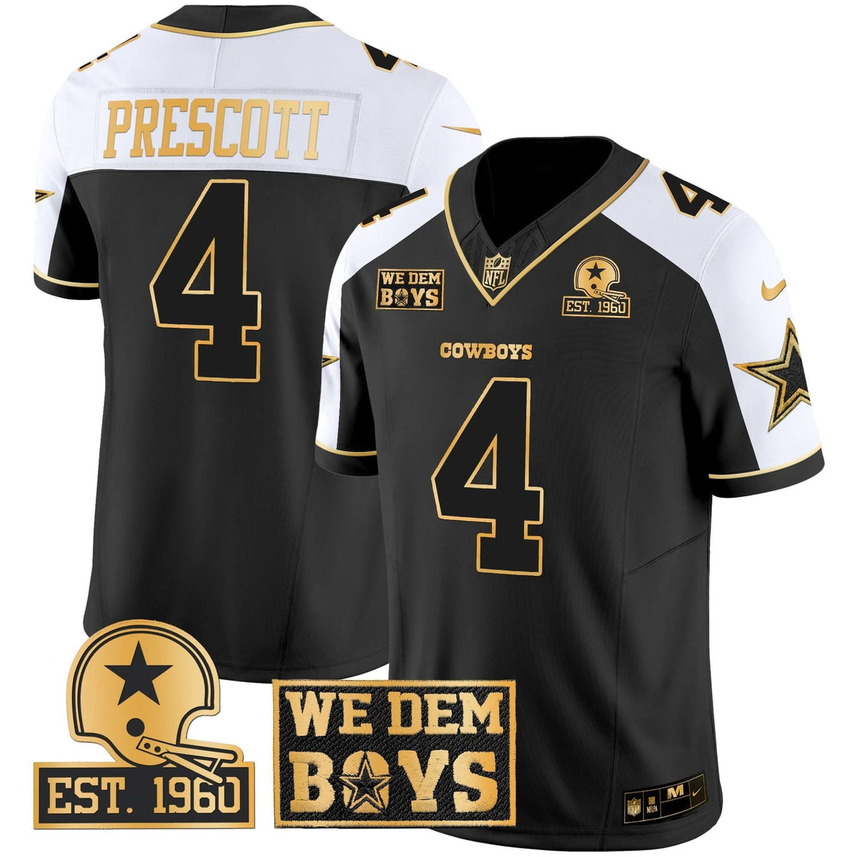DAL Est. 1960 & We Dem Boyz Patch Gold Vapor Limited Jersey