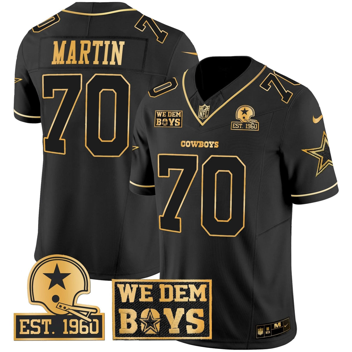 DAL Est. 1960 & We Dem Boyz Patch Gold Vapor Limited Jersey