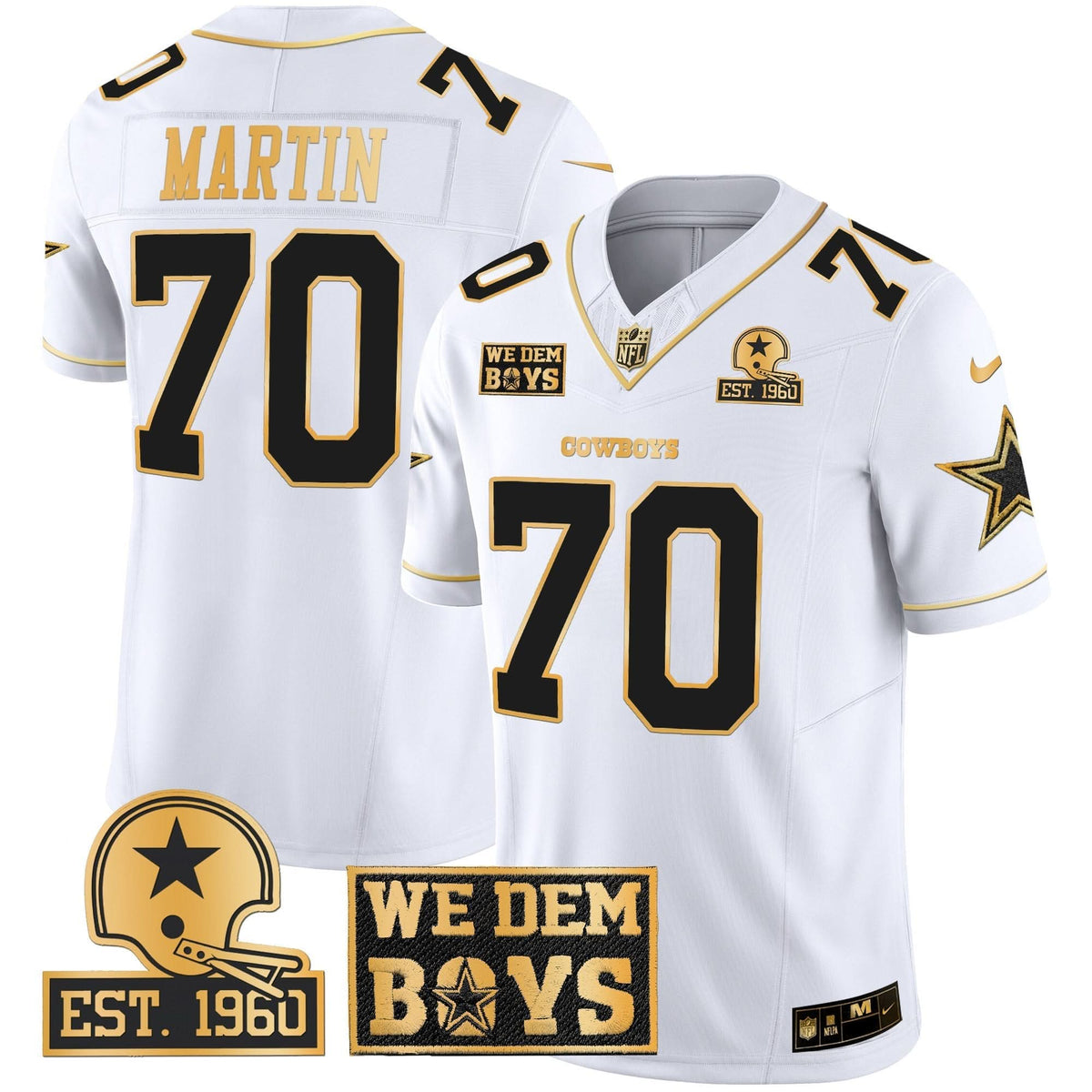 DAL Est. 1960 & We Dem Boyz Patch Gold Vapor Limited Jersey