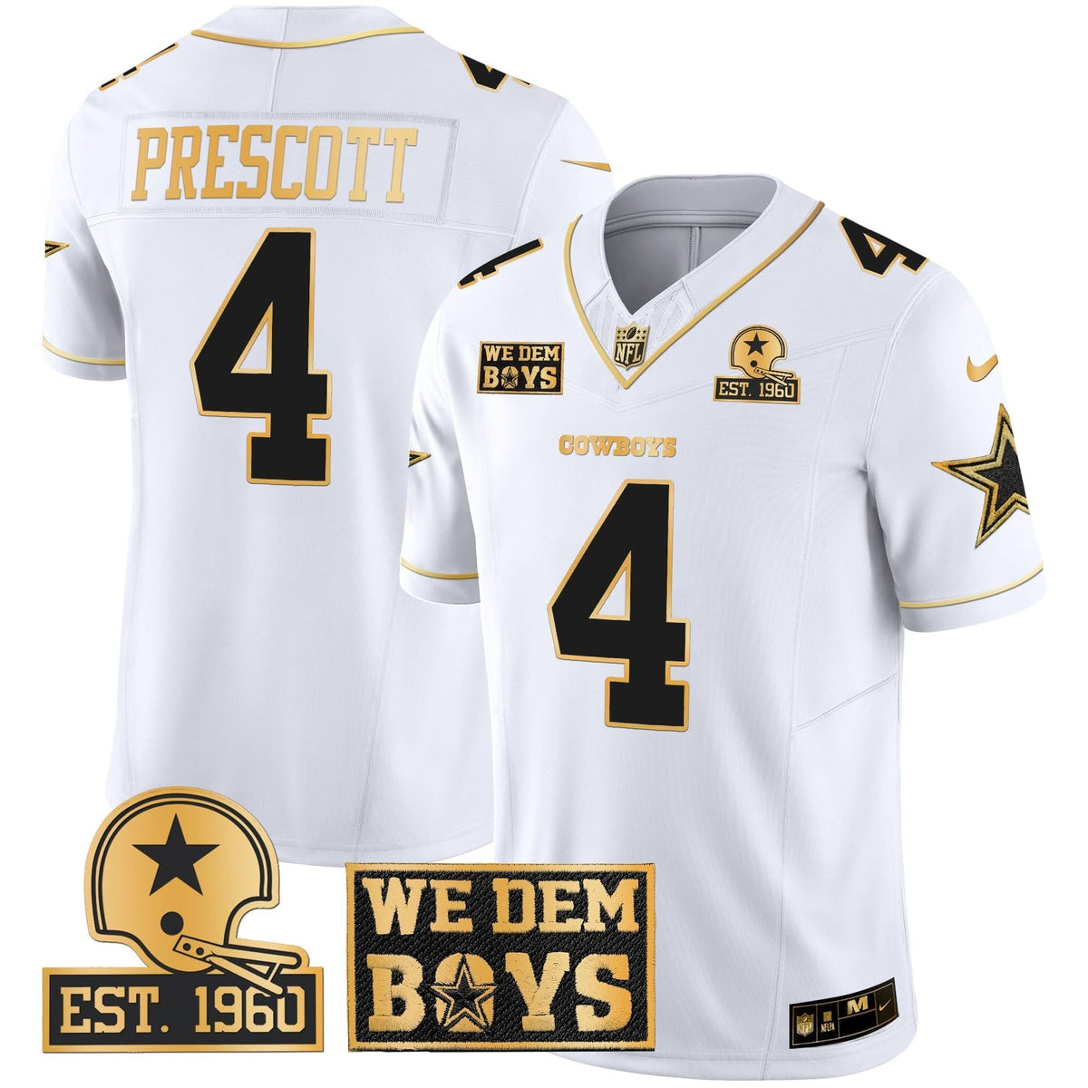 DAL Est. 1960 & We Dem Boyz Patch Gold Vapor Limited Jersey