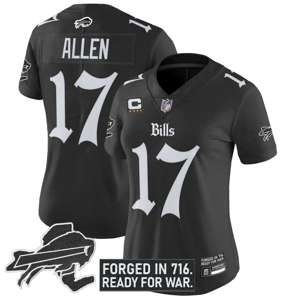 Women's BUF 'Gothic Cold Front Edition' Vapor Limited Jersey - All Stitched