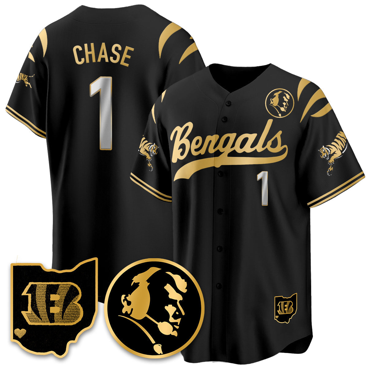 CIN Vapor Limited Baseball Jersey - John Madden Patch - All Stitched