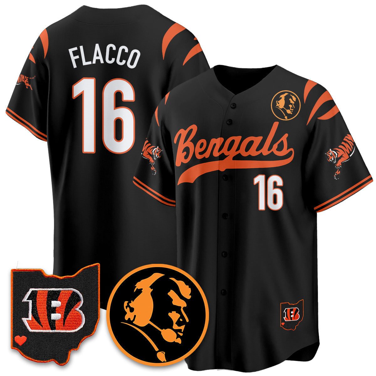 CIN Vapor Limited Baseball Jersey - John Madden Patch - All Stitched