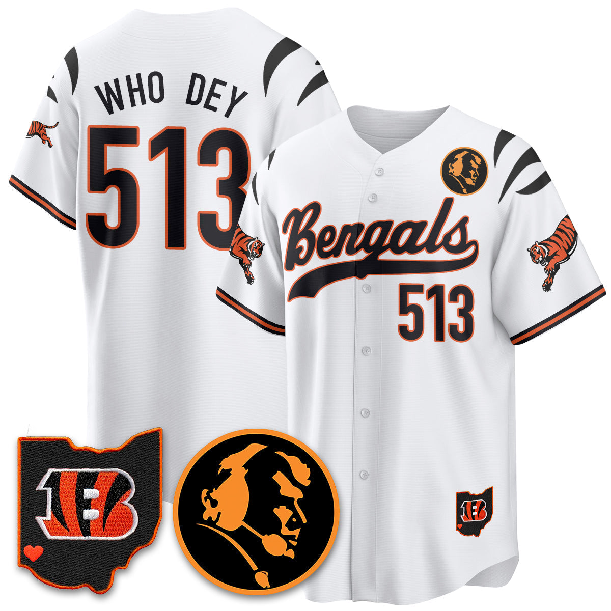 CIN Vapor Limited Baseball Jersey - John Madden Patch - All Stitched