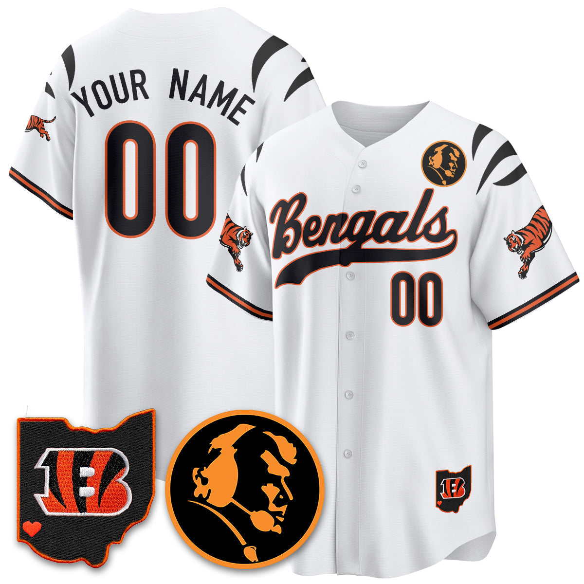 CIN Vapor Limited Baseball Jersey - John Madden Patch - All Stitched