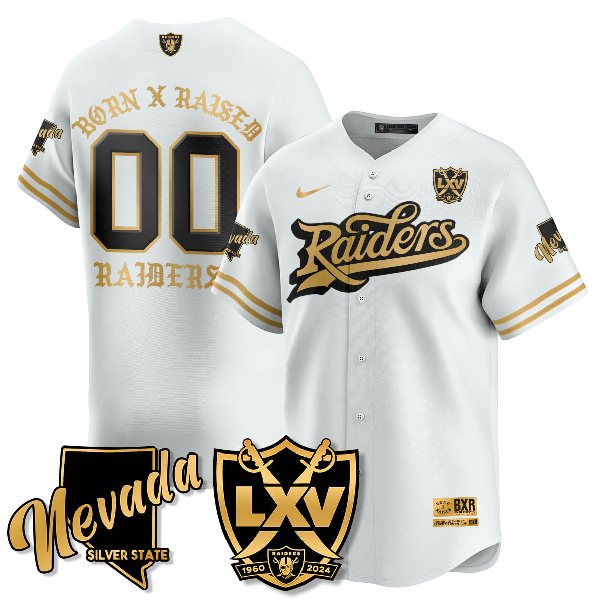 LVR Born x Raised Baseball Jersey - All Stitched