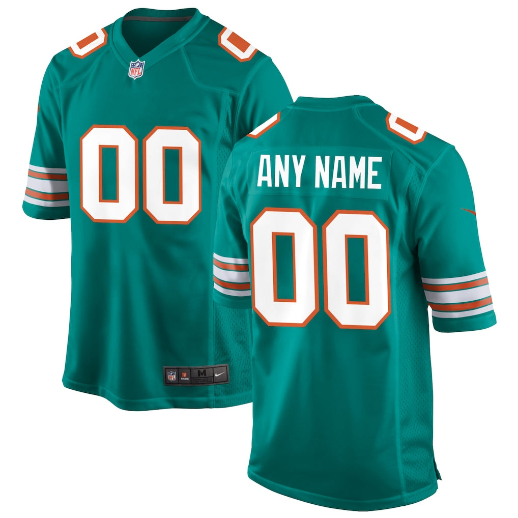 Custom Miami Dolphins Alternate Jersey - Aqua