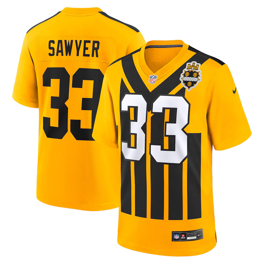 Jack Sawyer Pittsburgh Steelers Alternate 1933 Throwback Jersey - Gold