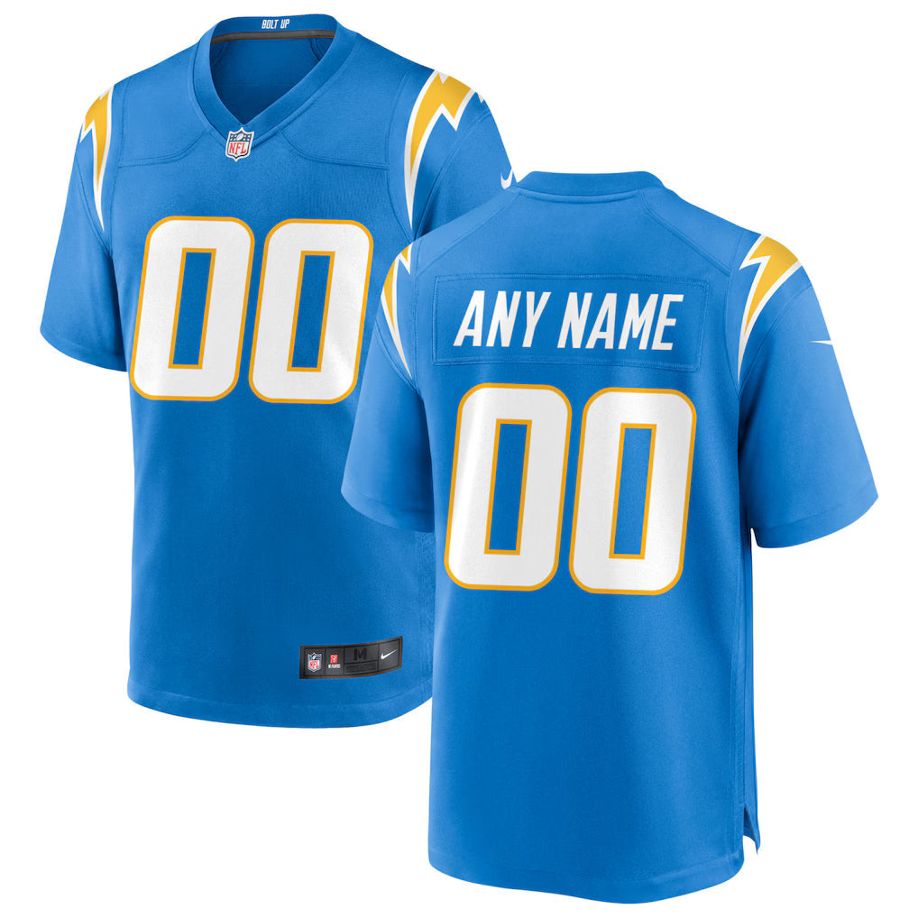 Custom Los Angeles Chargers Jersey - Powder Blue