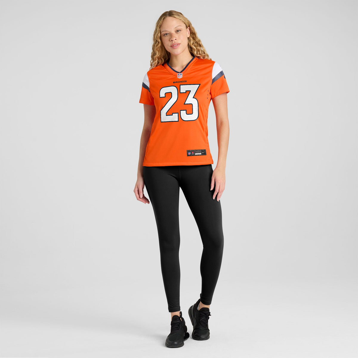 Women's Denver Broncos Jahdae Barron Nike Orange Team Game Jersey