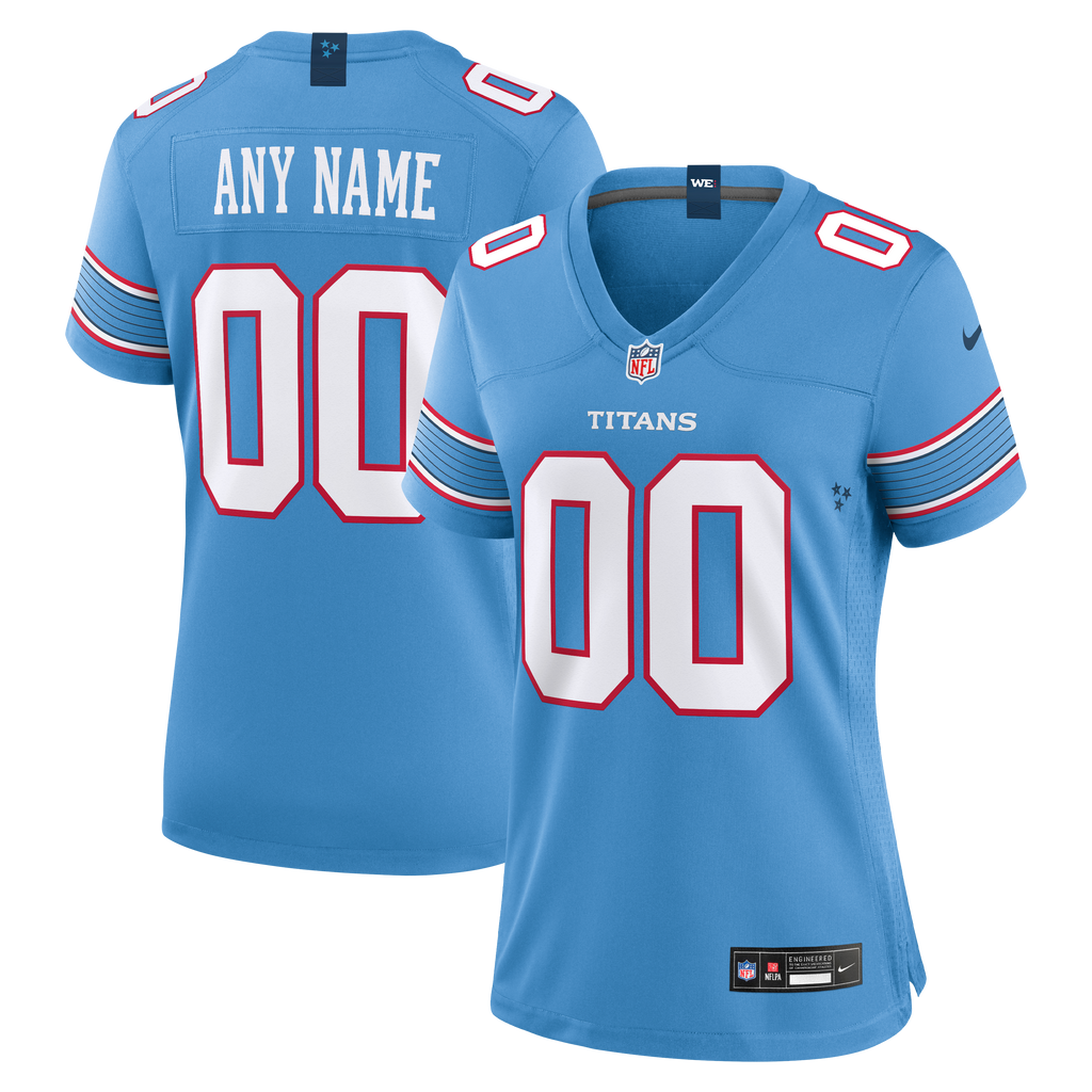 Women's Tennessee Titans Nike Light Blue Game Custom Jersey
