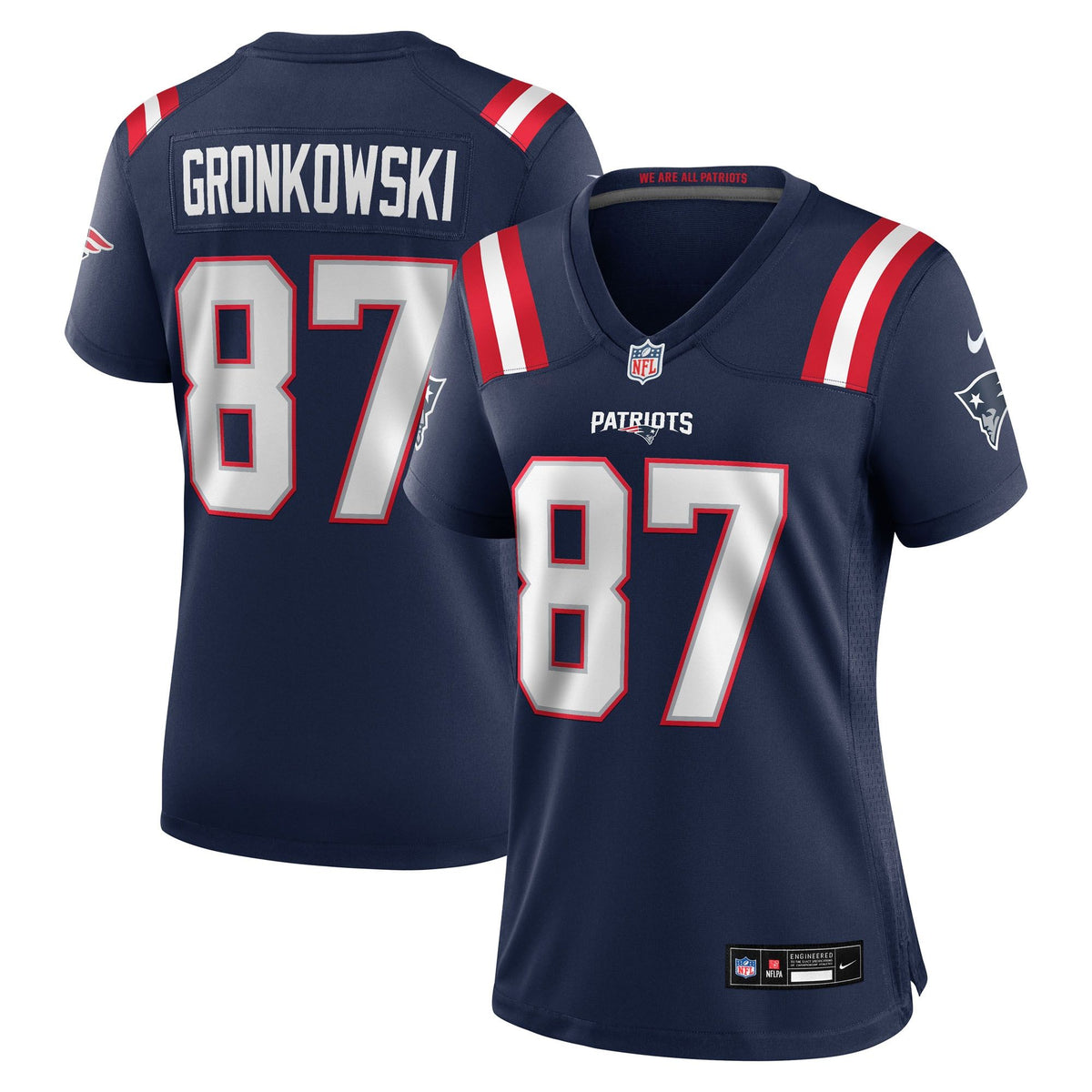 Women's New England Patriots Rob Gronkowski Nike Navy Team Retired Player Game Jersey