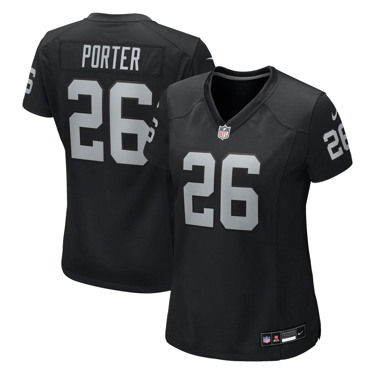 Women's Las Vegas Raiders Darien Porter Nike Black Team Game Jersey