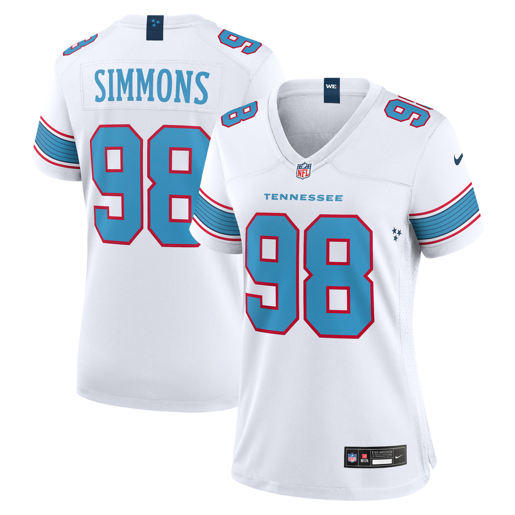 Women's Tennessee Titans Jeffery Simmons Nike White Game Jersey