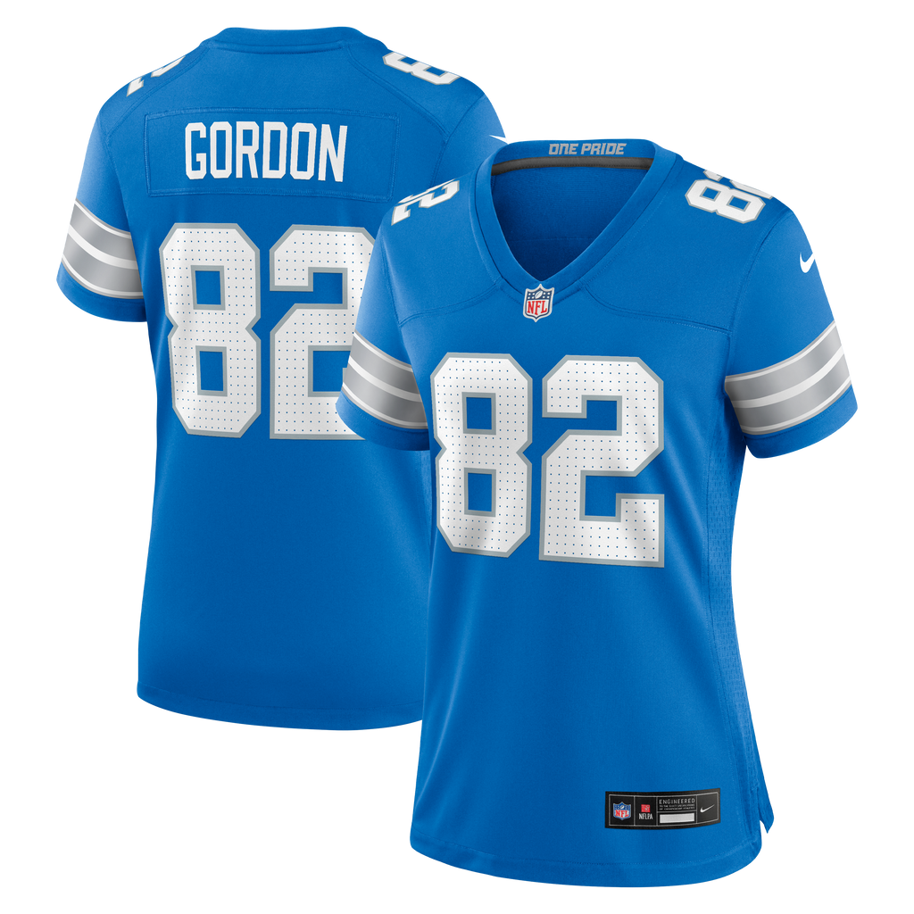 Women's Detroit Lions Thomas Gordon Nike Blue Team Game Jersey