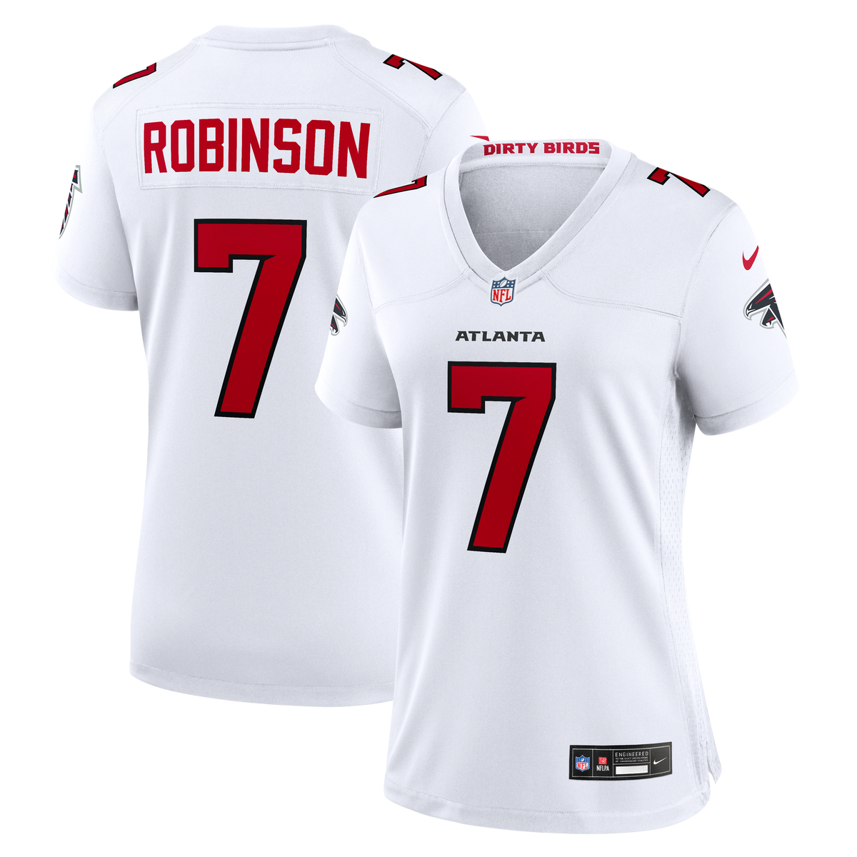 Women's Atlanta Falcons Bijan Robinson Nike White Game Jersey
